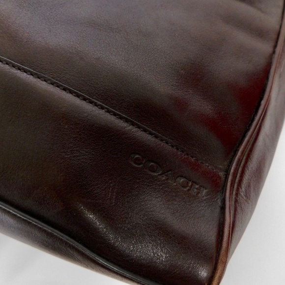 Vintage COACH Brown Leather Messenger Bag Crossbody Briefcase Academia Teacher - Picture 8 of 11